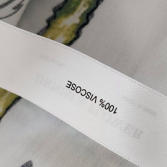 Denim & Flower Ricky Singh men's palm tree print shirt white colorful Size Large - Picture 7 of 8